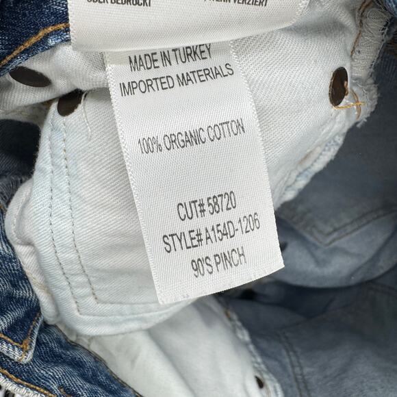 Agolde Women's Blue 90's Pinch Waist High Rise Straight Leg Denim Jeans Size 26 - Picture 9 of 11